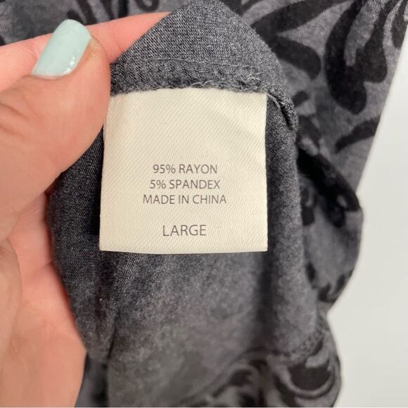 Soma Live Lounge Wear Paisley Adjustable Drawstring Waist Dress Soft Sz L 12-14 - Picture 8 of 15